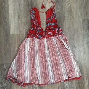 FP Movement by Free People Red and Blue Casual Dress